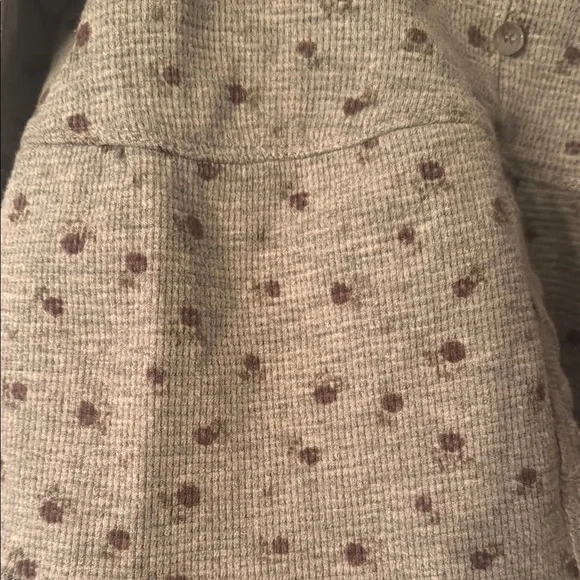 Gray Long Sleeve Ribbed, Fitted Crop Top - Picture 3 of 6